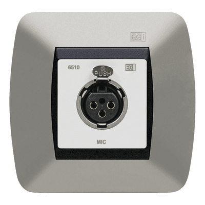 CONEXIÓN CAJA 60 MM. XLR HEMBRA DE PARED. BLANCO.