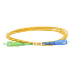 Jumper de Fibra Óptica Monomodo SC/APC-SC/UPC Simplex de 2 Metros (6.56 Pies), 2mm