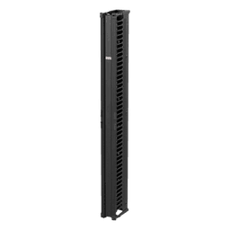 Organizador Vertical CableTek, Sencillo (Solo Frontal), Para Rack Abierto de 45 Unidades, 6 in de Ancho, Color Negro