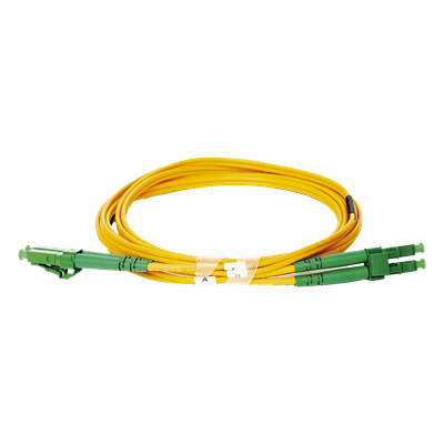 Jumper de Fibra Óptica / Monomodo 9/125 / LC/APC Duplex / PVC 2.0 mm / 2 m (6.56 pies) / Amarillo