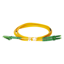 Jumper de Fibra Óptica / Monomodo 9/125 / LC/APC Duplex / PVC 2.0 mm / 2 m (6.56 pies) / Amarillo