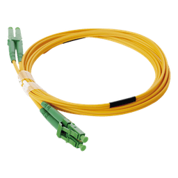 Jumper de Fibra Óptica / Monomodo 9/125 / LC/APC Duplex / PVC 2.0 mm / 2 m (6.56 pies) / Amarillo