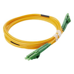 Jumper de Fibra Óptica / Monomodo 9/125 / LC/APC Duplex / PVC 2.0 mm / 2 m (6.56 pies) / Amarillo