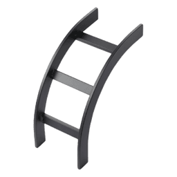 Accesorio de Escalerilla / Curva Vertical Exterior / 12 in (305 mm) Ancho / Acero Tubular / Negro RAL 9005