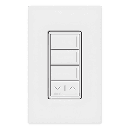 Botonera de pared Sunnata con 3 botones de escena y barra subir/bajar, retroiluminada, blanco, para RadioRA 3
