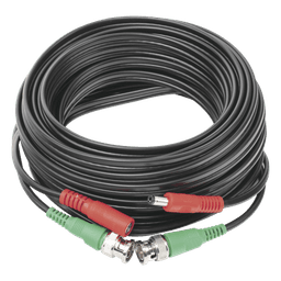 Cable Coaxial (BNC RG59) + Alimentación / SIAMES / 10 Metros (32.81 Pies) / Aleación Cobre + Aluminio CCA / Para Cámaras 4K / Uso Interior y Exterior
