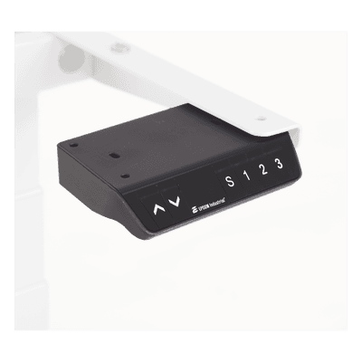 Controlador de Escritorio Ajustable / Memoria 3 Posiciones / Elevación 30 mm/s / Rango 600 a 1250 mm / Sensor Anticolisión / 100 g