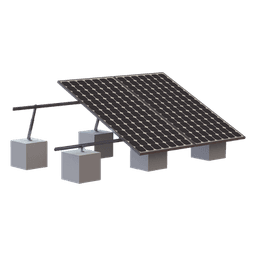 Montaje para 3 Panel Solar, Riel "8" de 4050mm para Módulos con Espesor de 35mm, Velocidad de Viento Máx. 136km/h (20° a 45°)
