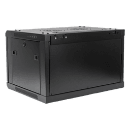 Gabinete PRECISION, Con Puerta de Cristal Templado, de 19in, 6UR, 450mm de Profundidad, Color Negro