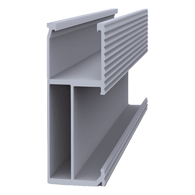 Riel 8 para montaje de módulos fotovoltaicos de aluminio anodizado de 1400mm.