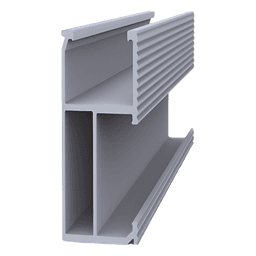 Riel 8 para montaje de módulos fotovoltaicos de aluminio anodizado de 1400mm.
