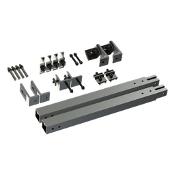 Caja de accesorios de aluminio anodizado / Arreglo 1x4 / Inclinación 20-45° / Resistencia viento 136 km/h / 21.3 kg