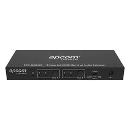 Matricial HDMI | 2x2 | 4K2K@60Hz | HDR | YCbCr 4:4:4 | EDID Auto | Extractor de Audio | Salida de audio análoga y digitalizados | HDCP 2.2 | 18 Gbps