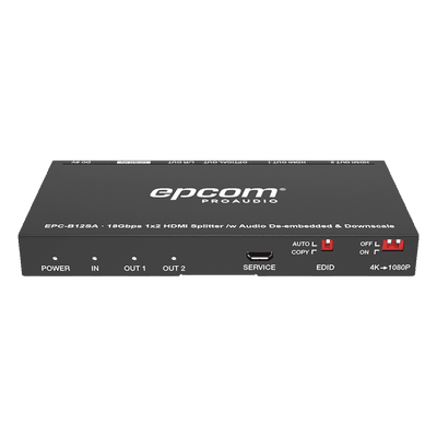 Splitter HDMI 1x2 | 4K@60Hz | Extractor de Audio | Down Scaler | HDR  4:4:4 | EDID | 18Gbps