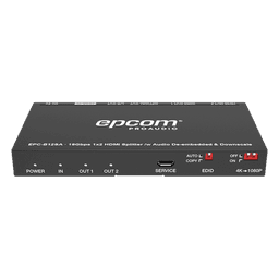 Splitter HDMI 1x2 | 4K@60Hz | Extractor de Audio | Down Scaler | HDR  4:4:4 | EDID | 18Gbps