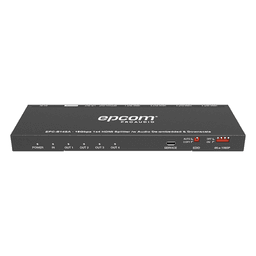 Splitter HDMI 1x4 | 1 Entrada a 4 salidas (Simultaneas) | 4K@60Hz | Extractor de Audio | Down Scaler | HDR  4:4:4 | EDID | 18Gbps