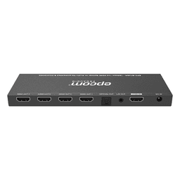 Splitter HDMI 1x4 | 1 Entrada a 4 salidas (Simultaneas) | 4K@60Hz | Extractor de Audio | Down Scaler | HDR  4:4:4 | EDID | 18Gbps