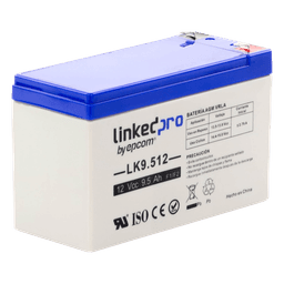 Batería de Respaldo AGM-VRLA / 12 V / 9.5 Ah / Vida Útil 5 Años / Terminales F1 + Adaptador F2 / Certificación UL