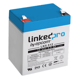 Batería de respaldo 12 V  |  5.5 Ah  |  AGM | Especial para Seguridad Electrónica | UPS | Sistemas de Emergencia  | Vida útil 5 años | Terminales F1  + Adaptador F2