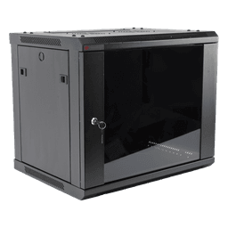 Gabinete PRECISION, Con Puerta de Cristal Templado, de 19in, 9UR, 450mm de Profundidad, Color Negro