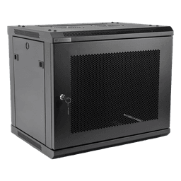 Gabinete PRECISION, Con Puerta Perforada, de 19in, 9UR, 450mm de Profundidad, Color Negro