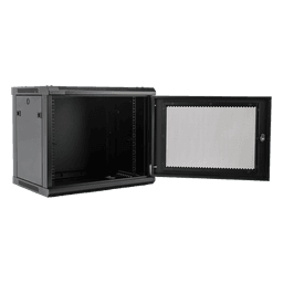 Gabinete PRECISION, Con Puerta Perforada, de 19in, 9UR, 450mm de Profundidad, Color Negro