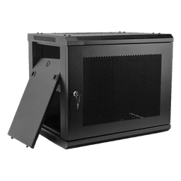 Gabinete PRECISION, Con Puerta Perforada, de 19in, 9UR, 450mm de Profundidad, Color Negro