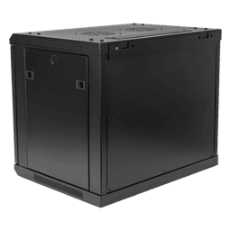 Gabinete PRECISION, Con Puerta Perforada, de 19in, 9UR, 450mm de Profundidad, Color Negro
