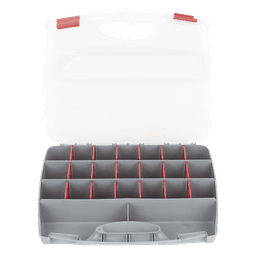 Caja Organizadora / 21 Divisiones Configurables / 38 x 31 x 7 cm (14.96 x 12.2 x 2.76 in) / Plástico de Alta Resistencia