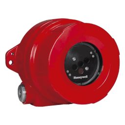 Detector de flama industrial triple infrarrojo (IR3), visión de 90°, alcance configurable 15-60 m, salidas 4-20 mA, relés, HART y Modbus