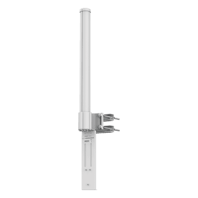 Antena Omnidireccional de 360° AirMetro con 13 dBi en Banda 5Ghz (5150-5850 Mhz) Slant 90° Compatibilidad Multi-Marca para enlaces Multipunto, Conectores SMA Hembra Inverso.