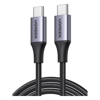 Cable USB-C a USB-C | 2 Metros | Potencia de Carga 240W | 48V/5A | PD3.1 /3.0 | 480 Mbps | Chip E-Market | Carcasa de Aluminio | Nylon Trenzado.