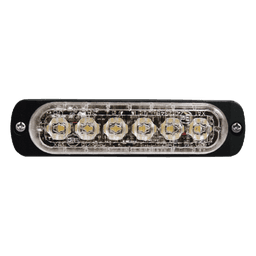 Luz Auxiliar LED / 6 LED / Rojo / Perfil Ultra Bajo 9 mm (0.35 in) / SAE J595 Clase 1 / ECE R65 / IPX7