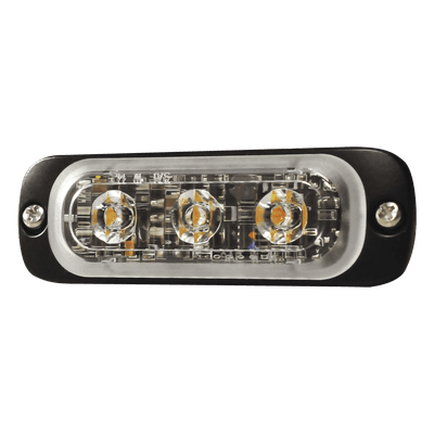 Luz Auxiliar de 3 LED, Rojo, Lente Transparente, SAE