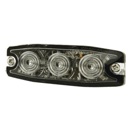 Luz Auxiliar de 3 LED, Ambar, Lente Transparente, SAE
