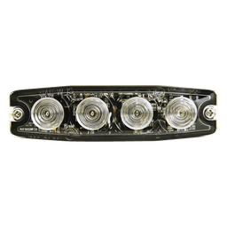 Luz Auxiliar LED / 4 LED / Ámbar / SAE Clase 1 / Perfil Bajo 0.26' (6.60 mm) / 24 Patrones de Destello / Sincronización Múltiple