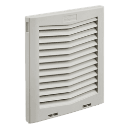 Rejilla de Escape Para Ventilador con Filtro HG, Protección IP54, Compatible con Ventiladores HF10 de 10 in, De Plástico, Color Gris Claro