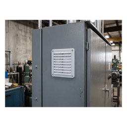 Rejilla de Escape Para Ventilador con Filtro HG, Protección IP54, Compatible con Ventiladores HF10 de 10 in, De Plástico, Color Gris Claro