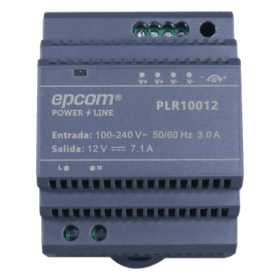 Fuente de alimentación / 12 Vcc / 7.1 A / 85.2 W / Entrada universal 100-240 Vca / -30°C a 70°C / 3.71 x 2.76 x 2.30 pulgadas