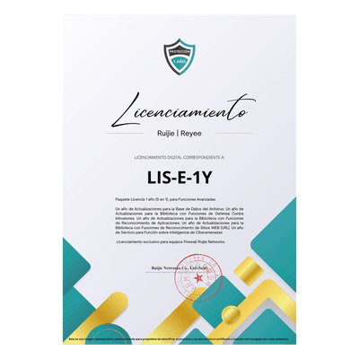 Paquete Licencia 1 año  (5 en 1), para Funciones Avanzadas Firewall modelo Z3200 series