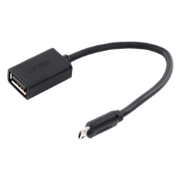 Adaptador OTG / Micro USB Macho a USB 2.0 A Hembra / 480 Mbps / 10 cm / Plug & Play