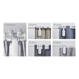 Controlador de Cortinas Inteligente / Riel Tipo U e I hasta 3 m (9.8 ft) / Bluetooth 5.0 / Batería Recargable 8 Meses / Carga 5V 1A / Cortinas hasta 15 kg