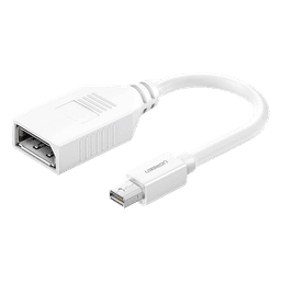 Cable Mini DP Macho a DP Hembra | Thunderbolt 2 | Version DP 1.2 | Soporta 4K*2K | Cable de 15 cm (5.91 Pulgadas) | Color Blanco.
