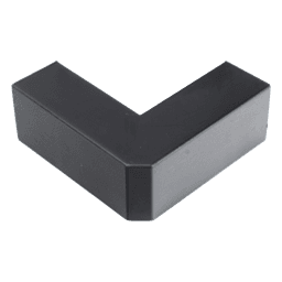 Esquinero Exterior / PVC Autoxtinguible / Negro / Para Canaleta TMK-1720-N-CC