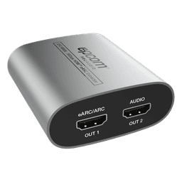 Extractor de Audio eARC HDMI / 18 Gbps / 4K HDR / Salidas Óptica y Coaxial Simultáneas / Audio HD 7.1 / Dolby Atmos y DTS:X / Diseño Compacto