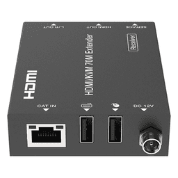 Kit Extensor HDMI con KVM | 70m | 4K2K@60Hz | 4:4:4 |  HDMI2.0b y HDCP 2.2 | Salida de Audio 3.5mm | Admite PoC | Admite USB 1.1