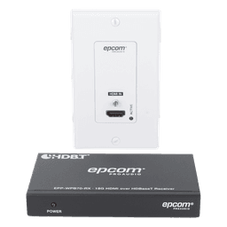 Extensor HDBaseT de Placa de Pared / 4K2K@60Hz / 40 m (131.2 ft) / 1080p a 70 m (229.7 ft) / PoC / IR Bidireccional / RS-232 / HDMI 2.0b 18 Gbps