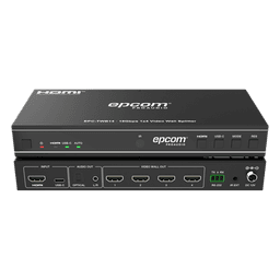 Videowall 4K 1x4 | HDMI & USB-C | 8 Modos de Visualización | Audio Óptico/Analógico | Control RS-232/IR | Plug & Play