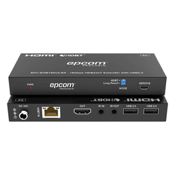 Extensor HDMI con KVM / 4K@60Hz 4:4:4 / 150m (492 pies) en 1080p / 120m (394 pies) en 4K / HDBaseT / USB 2.0 / IR Bidireccional / POC / EDID