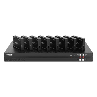 Matriz HDMI / 8x8 / 4K@60Hz 4:4:4 / 8 Salidas HDMI + 8 CAT / Extensión 70 m (229.7 ft) / HDR10 / Dolby Vision / Control Web